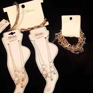 NWT assorted bracelets and ankle bracelets